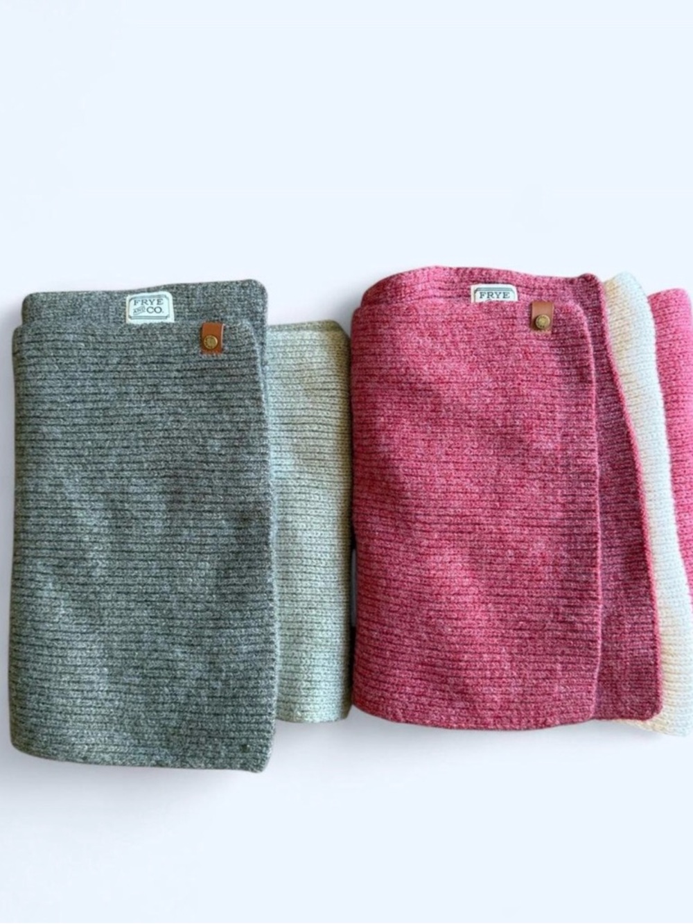 Frye & Co. Green and Pink Ombré Scarf Bundle of 2 One Size Outdoor Winter